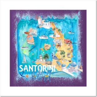 Santorini Posters and Art